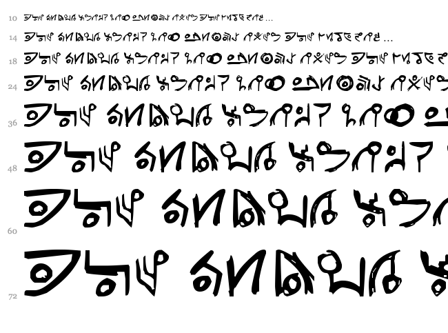 Unitology (Dead Space) font waterfall